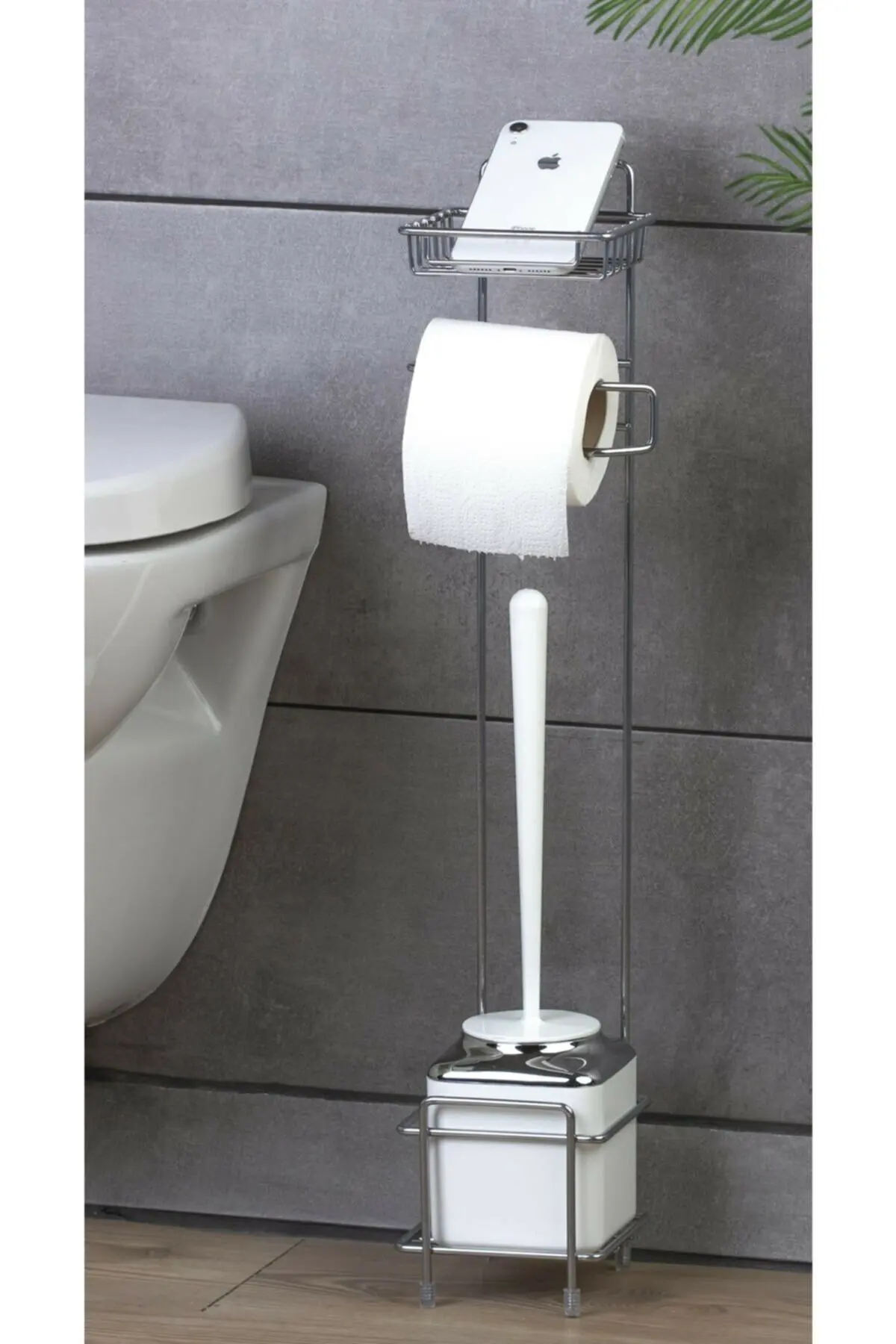 Porte-papier hygiénique en acier inoxydable, avec étagère pour téléphone,  porte-rouleau de papier toilette, pour salle de bain - AliExpress