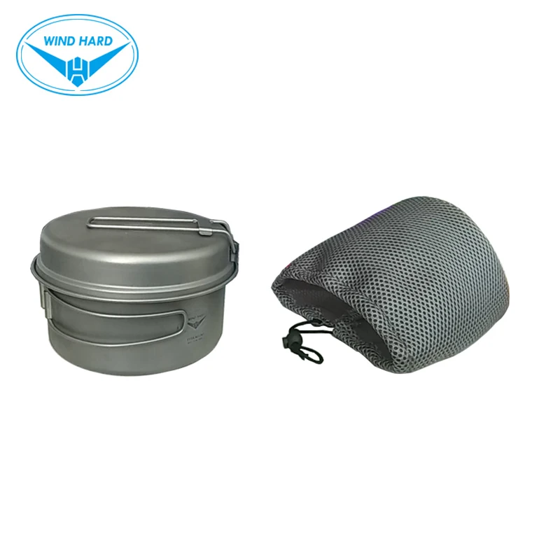 Ветровая жесткая Сверхлегкая титановая сковорода для отдыха на природе пикника