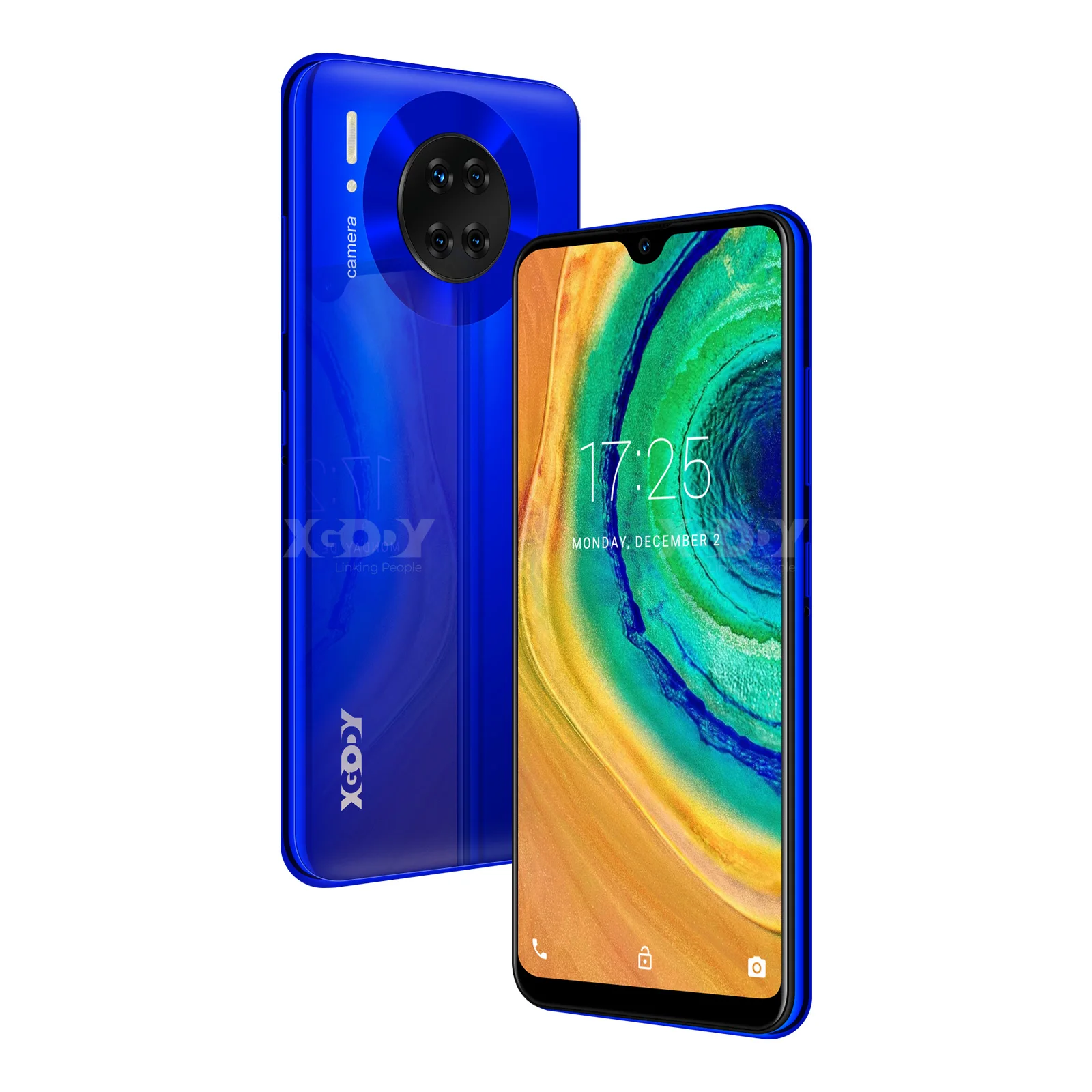 XGODY mate 30 4G смартфон 6,2" Android 9,0 19:9 мобильный телефон 3 ГБ ОЗУ 32 Гб ПЗУ 2850 мАч четырехъядерный Dual SIM gps Wi-Fi Мобильный телефон