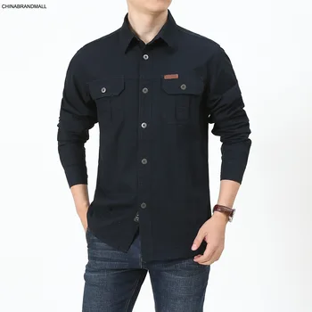 

2020 Season Men Plus Fat Plus Many Yards Pocket Tooling Shirt
