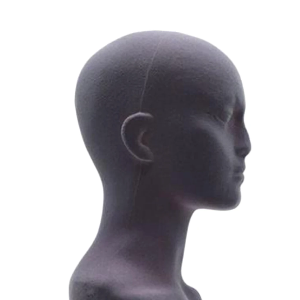 Light Male Styrofoam Hair Display Mannequin Head Stand Manikin for Hat Wig 21``