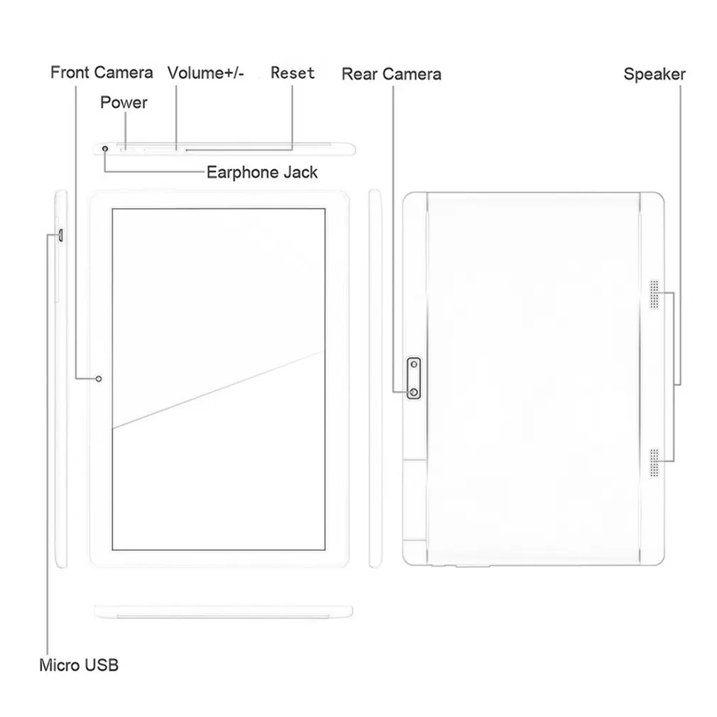 9.6 Inch Wi-Fi Eight Core 16G Dual SIM Dual Standby 3G Call Full Netcom Tablet PC for Android Operation System