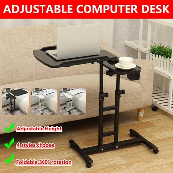 

Foldable Computer Table Adjustable Portable Laptop Desk Rotate Laptop Bed Table Can be Lifted Standing Desk Computer Desk