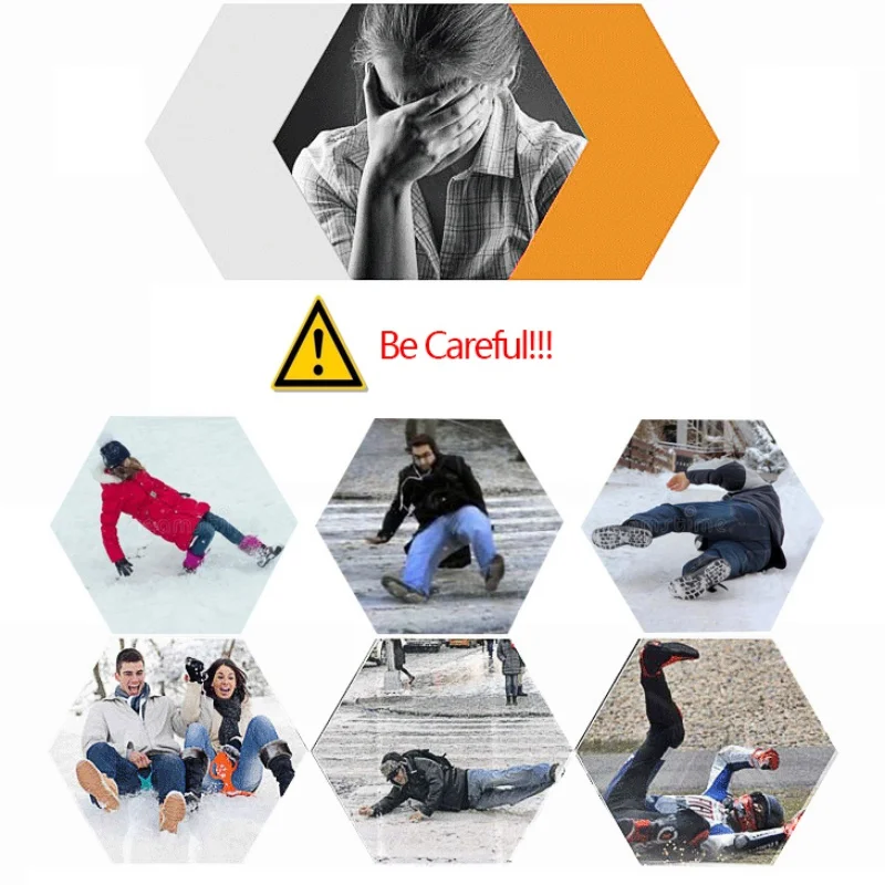 Ice Cleats Crampons Traction Snow Grips For Boots Shoes Anti Slip 12-Spikes Safe Protect For Hiking Climbing Mountaineering 4