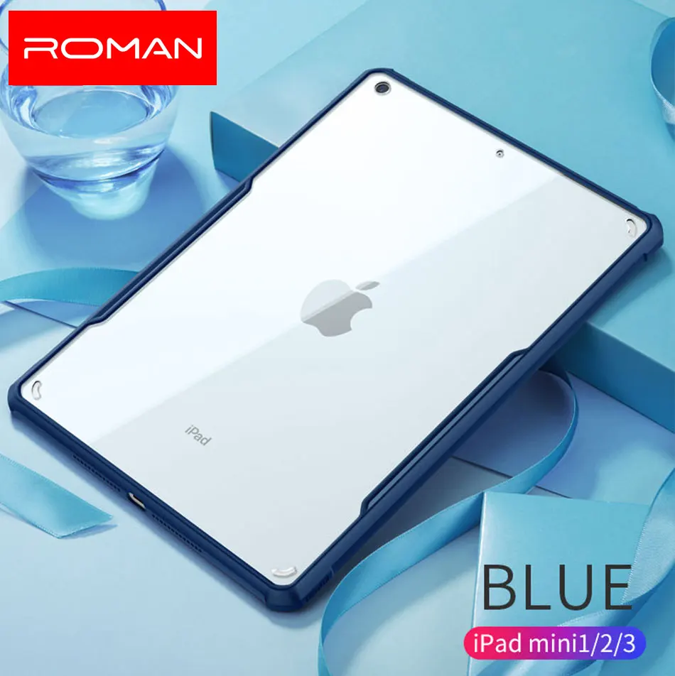 Римский защитный чехол для планшета для нового iPad Pro 11 12,9 9,7 10,5 дюймов mini 12345 air 2 3 с подушечками безопасности противоударные чехлы - Цвет: Blue-iPad mini123