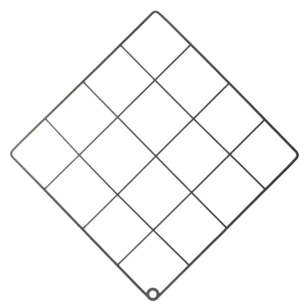 DIY Grid Photo Wall Mounted Mesh Metal Wire Display Panel Wall Art Display Organizer, Memo Board, 20x20cm