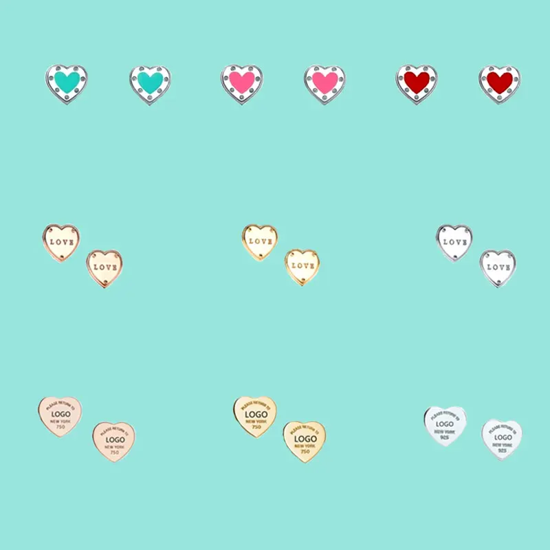 Женские серьги из чистого серебра love оригинальные высококачественные в