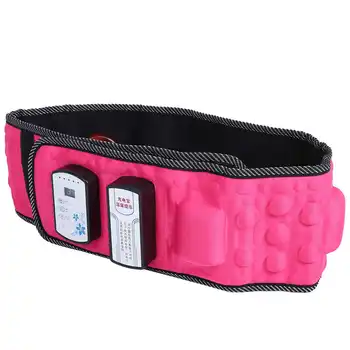 

Rechargeable Magnet Body Slimming Belt Fat Burning Vibration Belly Massager Red (100-240V)
