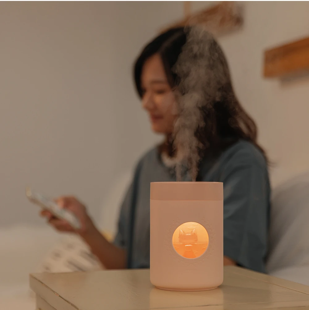 800ML Air Humidifier USB Diffuser Portable Mist Maker Home Aroma Essential Oil Diffuser With Night Lights For Car Office