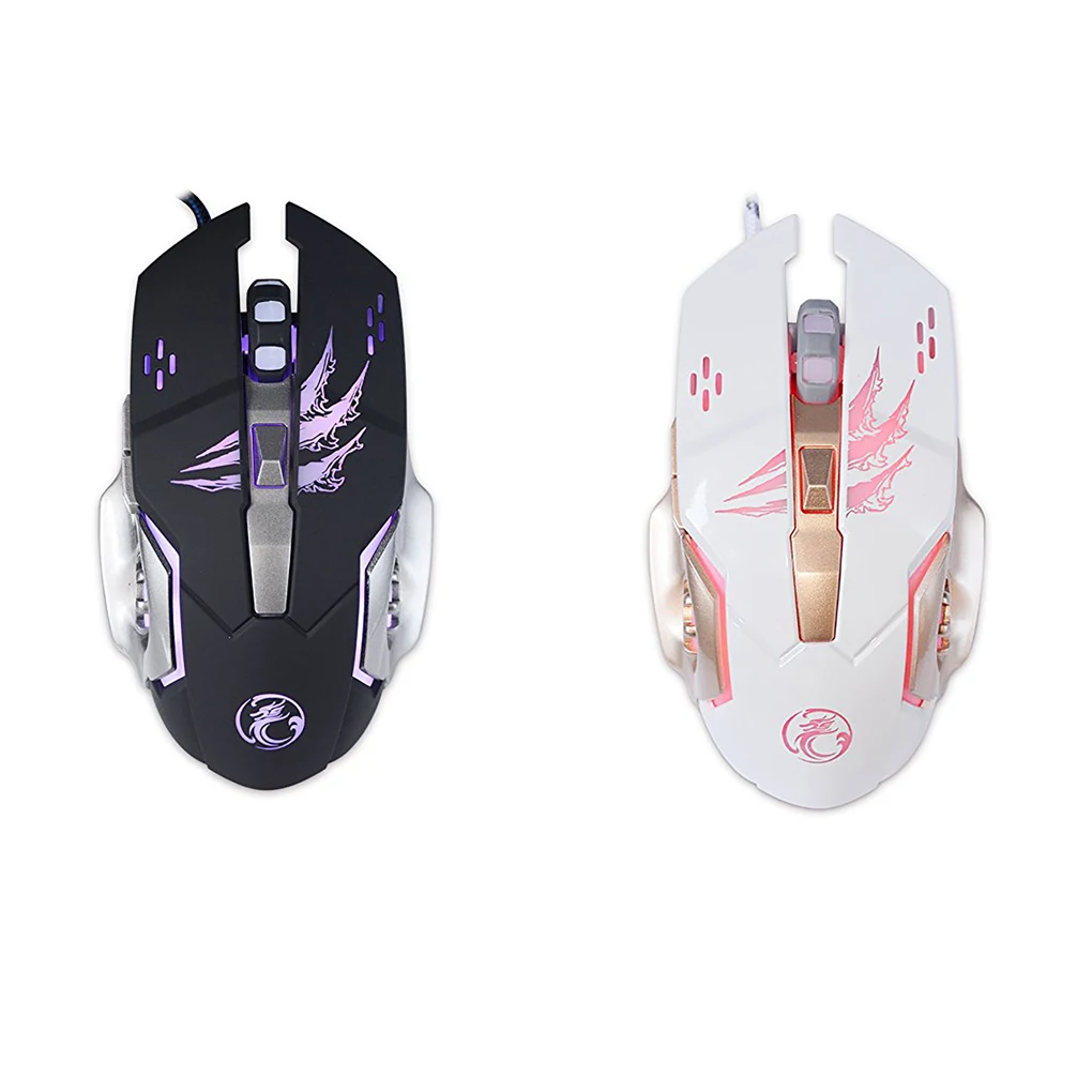 Игровая мышь Apedra A8, регулируемая, 3200 dpi, 6 кнопок, программа, оптическая, для ПК, ноутбука, настольных игровых мышей