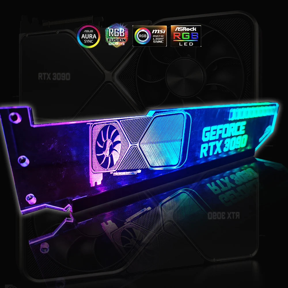 Цветная (RGB) GPU кронштейн NVIDIA RTX3090 RTX3080 DIY VGA Поддержка по индивидуальному заказу