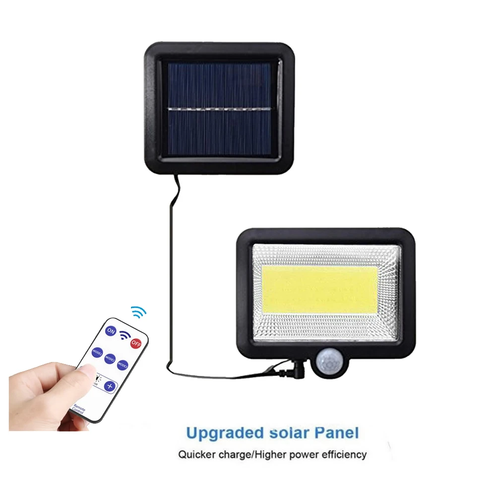 

100 LED solar light Power PIR Motion Sensor Wall Light Outdoor Waterproof Energy Saving Street Garden Security Lamp seperable 5M