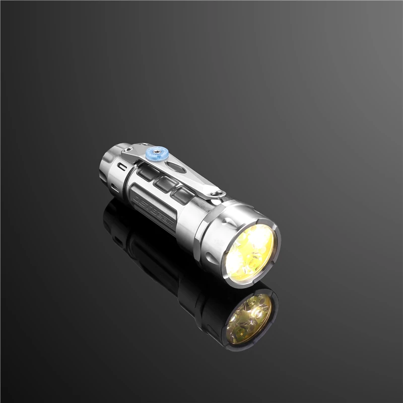 JETBEAM DM26 XPG3 Титанов 6 Режим 3 набора режима 2 вида цветов Температура 4 вида цветов светильник 2400LM IPX8 приведенный в действие пока индикатор не начнет мигать светильник фонарь лампа