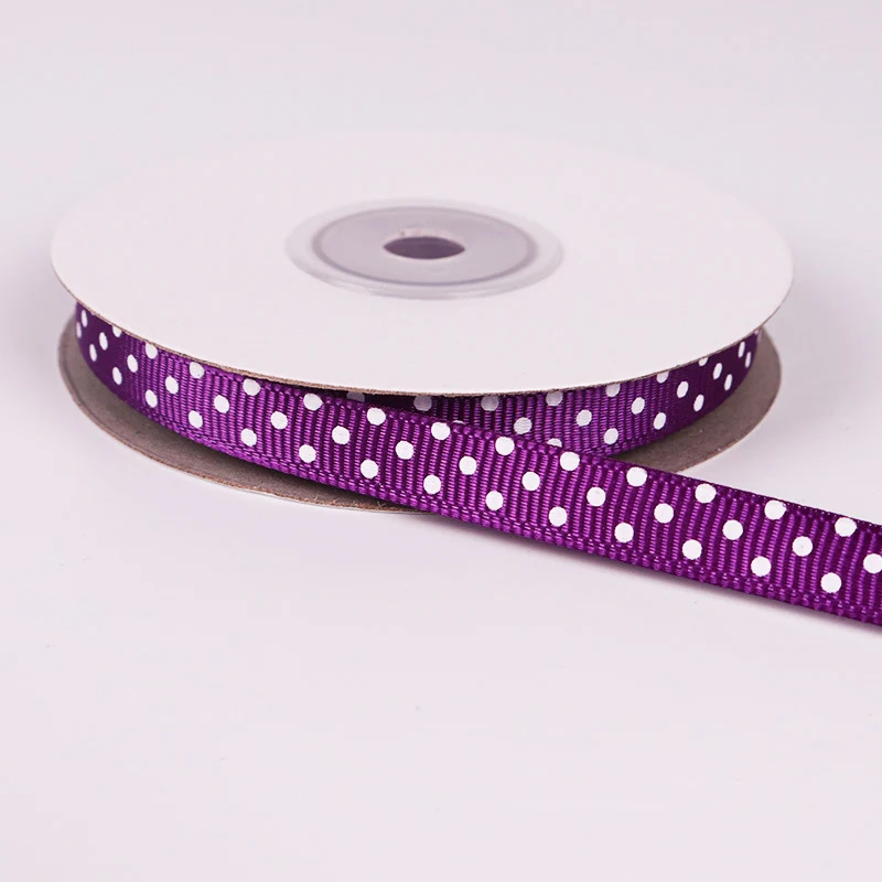 46 5 ярдов/рулон мультфильм в горошек напечатанный Grosgrain ленты милые серии ленты обруч для волос для девочки 10 мм - Цвет: 46