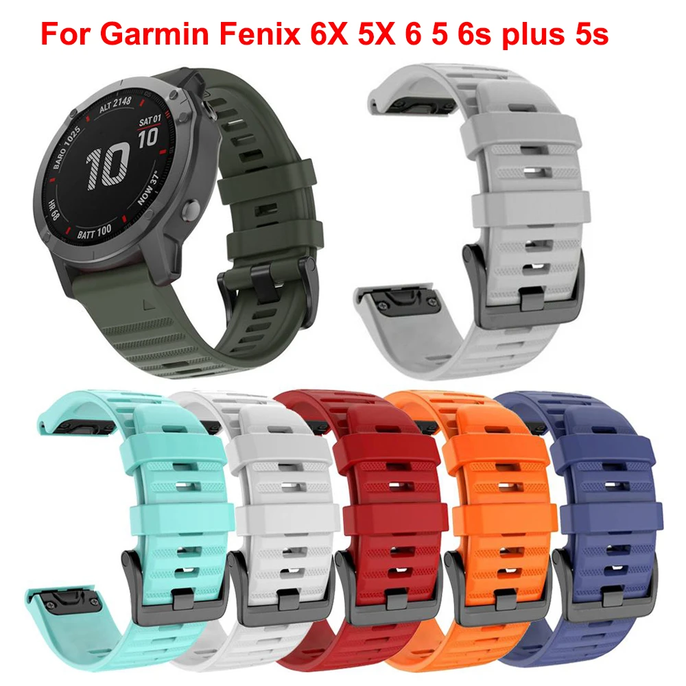 

for Garmin Fenix 5 5X 5S 3HR Silicone Watch Band Strap for Garmin 6 6S 6X Pro Replacement Wristband Strap Smart Wrist Band Strap