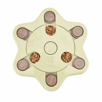 

TINGHAO Dog Slow Feeder Disc Anti Choking Turntable Dog Food Bowl Dog Puzzle Plastic Pet Food Dispenser With Non Slide Bottom