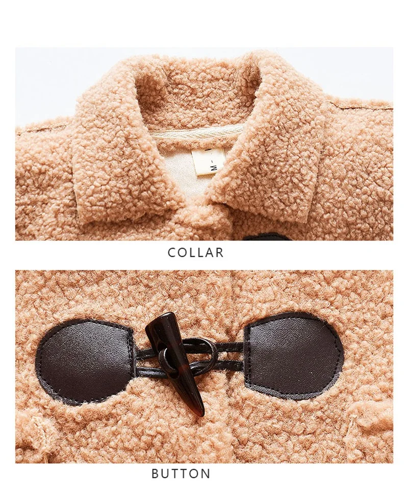 COOTELILI Winter Outerwear For Girls Winter Jacket Baby Girls Clothes Fur Fleece Coat For Boys Girls Kids Snowsuit Children (13)