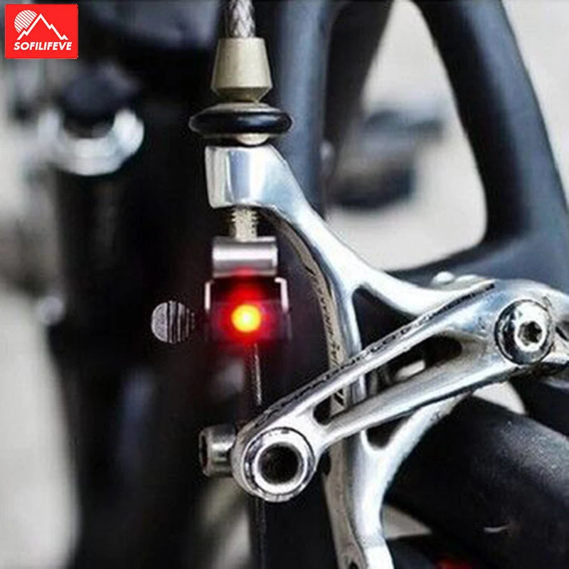 

Nano Bicycle Brake Light Bike Light Cycling LED Light High Brightness Waterproof Lamp for C V Brake Bicycle Accessories