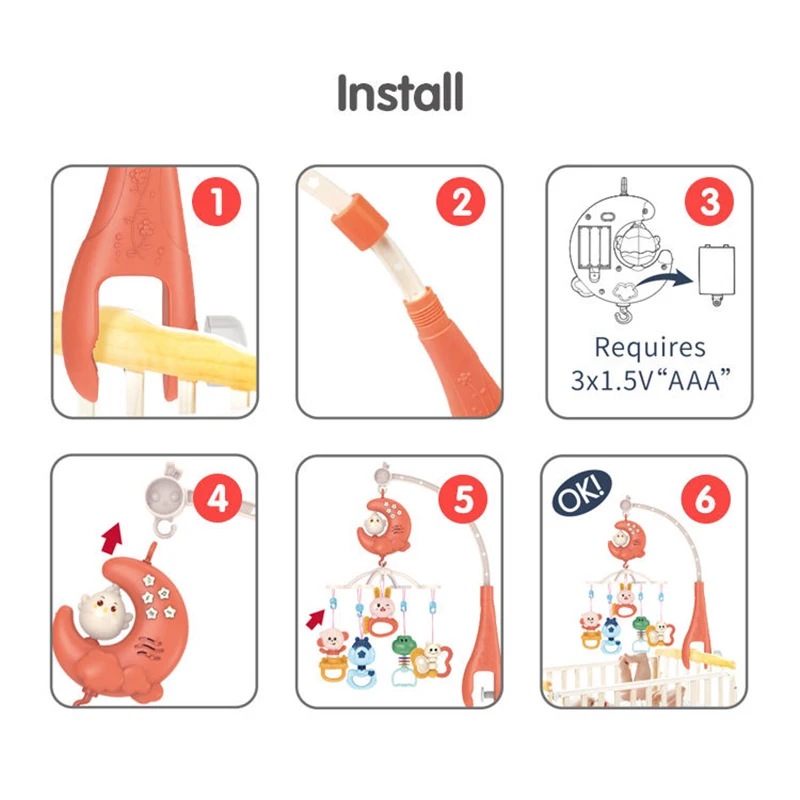 Baby Crib Mobile Music Nightlight 5