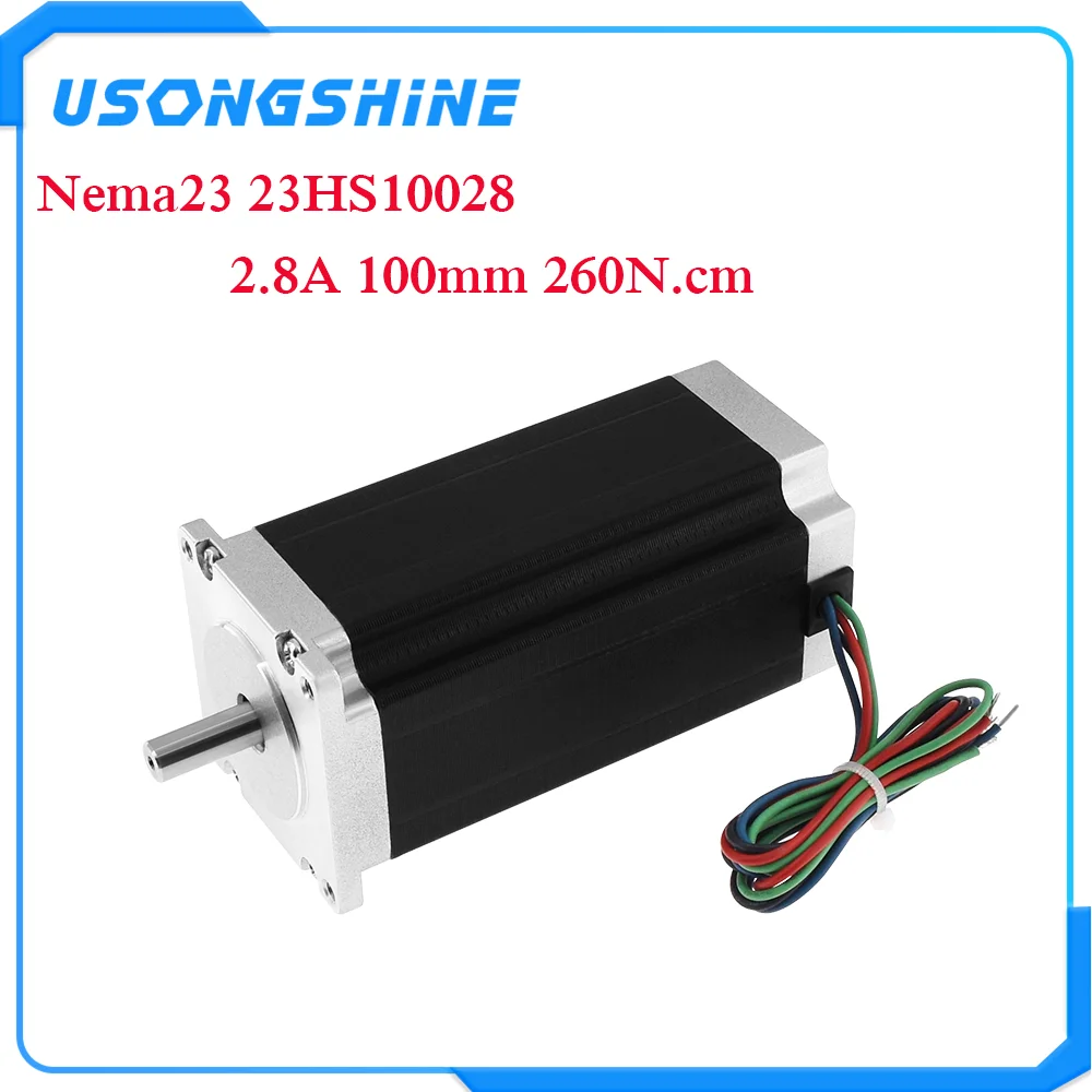 1 шт. 23HS10028 Nema 23 шаговый мотор 4-свинец 57 мотор NEMA23 3.5A, сертификация CE, ROSH, ISO фрезерный станок с ЧПУ для 3D-принтеры робот пены Пластик металла