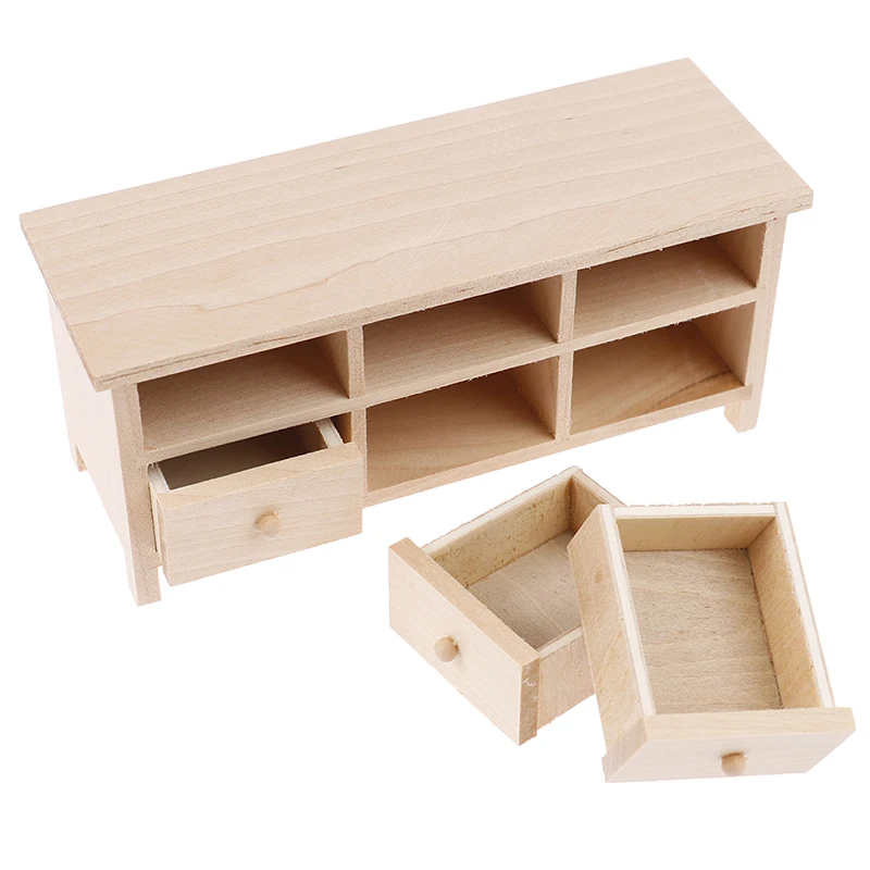 

1 шт., 1:12 миниатюрная мебель для кукольного домика, деревянный ТВ-шкаф, шкаф для хранения, кукольный домик, мебель, игрушки, аксессуары