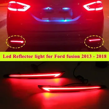 

A Pair LED Rear Reflector 3 Function DRL Brake Turn signal Light For Ford Mondeo Fusion 2013 2014 2015 2016 2017 2018 Car Lamp