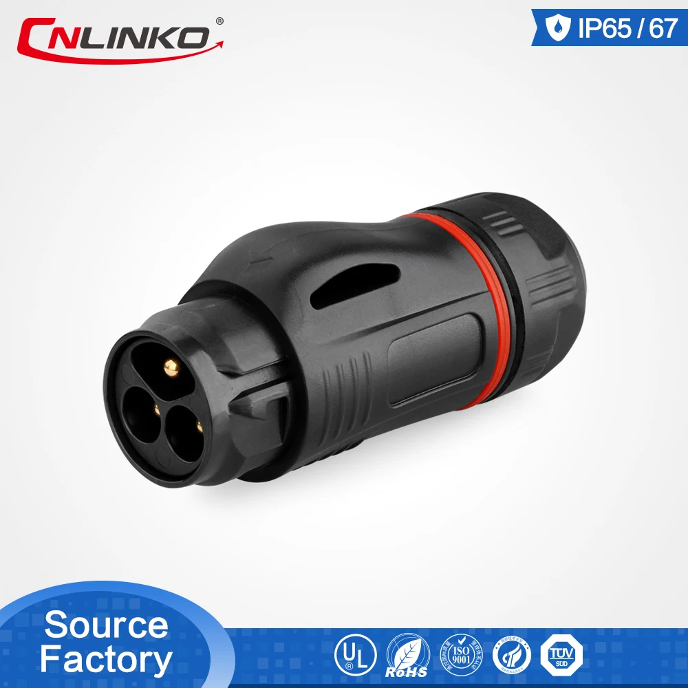 CNLINKO M24 PBT пластик 3Pin 25A слепой операции тип водонепроницаемый IP67 пайки открытый разъем Быстрый толчок Тяговый замок