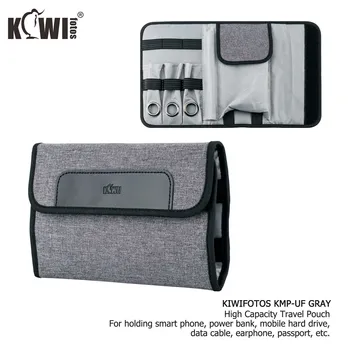 

Kiwi Durable High Capacity Travel Pouch Holder Organizer for Smart Phone Earphone Mobile Hard Drive Pens Memory Cards Case Bag