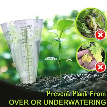 

Cone Rain Gauge Measurement Ground Spike Precipitation Garden Yard Rainfall Measuring Tools Outdoor Meteorological Measurer