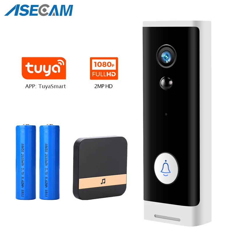 

Tuya APP 2MP Doorbell Camera WIFI Security CCTV Camera Mini Wireless Smart Home Door Bell Camera 1080P Doorbell IR Night Vision