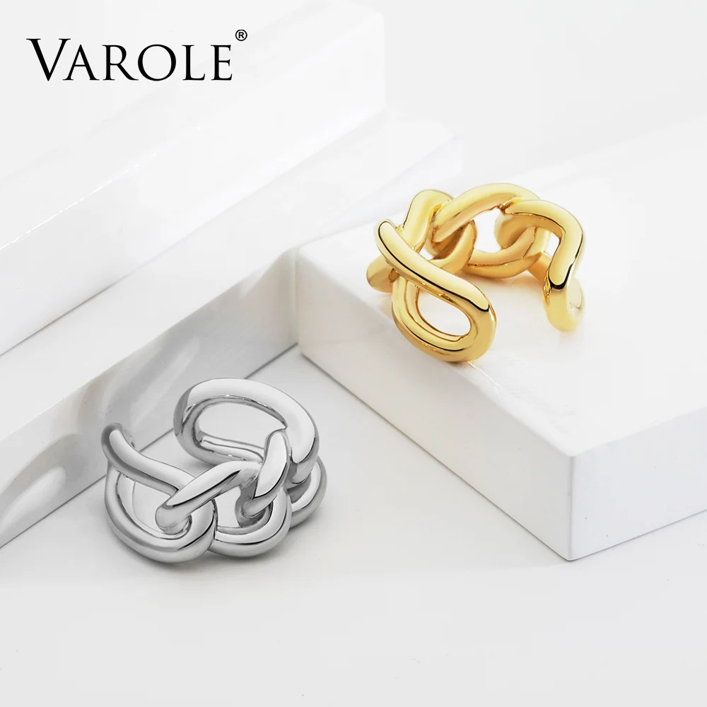VAROLE витая Цепочка соединительные кольца золотого цвета кольцо среднего размера кольца для суставов палец для женщин ювелирные изделия bages Anillos pour femme