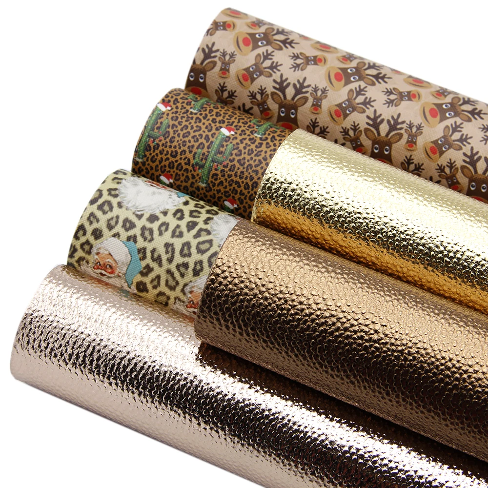 New 6Pieces/set 20*34cm Milti-material Faux Synthetic Leather Fabric DIY Handmade Sewing Accessories,1Yc8344