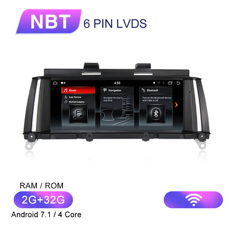 MEKEDE Android 7,1 автомобильный радиоприемник с навигацией GPS плеер для BMW X3 F25 2010-2013 Оригинальная CIC/NBT система 2G ram 32G rom ips экран - Цвет: 4 core  NBT