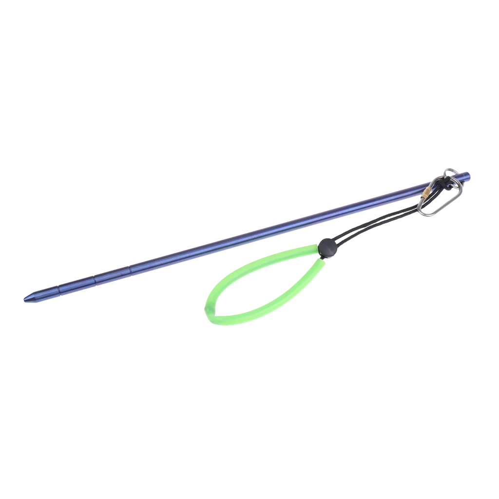 Titanium Alloy 13.8' Scuba Diving Dive Pointer Stick Rod with Measurement, Clip, Adjustable Tube Wrist Lanyard Strap