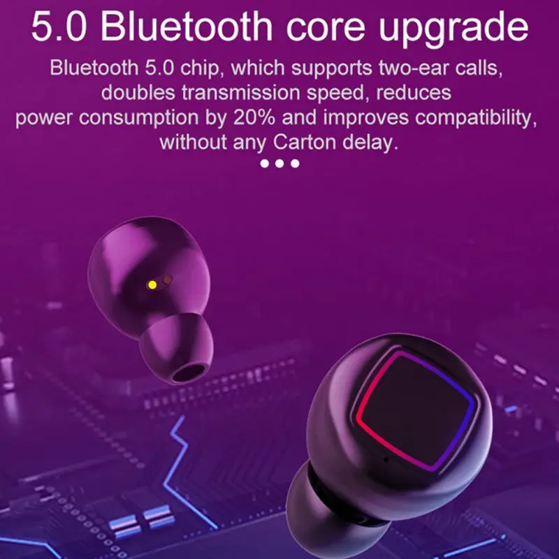Wireless Bluetooth 5 0 Earphones Stereo 3D Fingerprint Touch Separate Fuselage Design 400Mah Headset for Xiaomi HMB 11 TWS