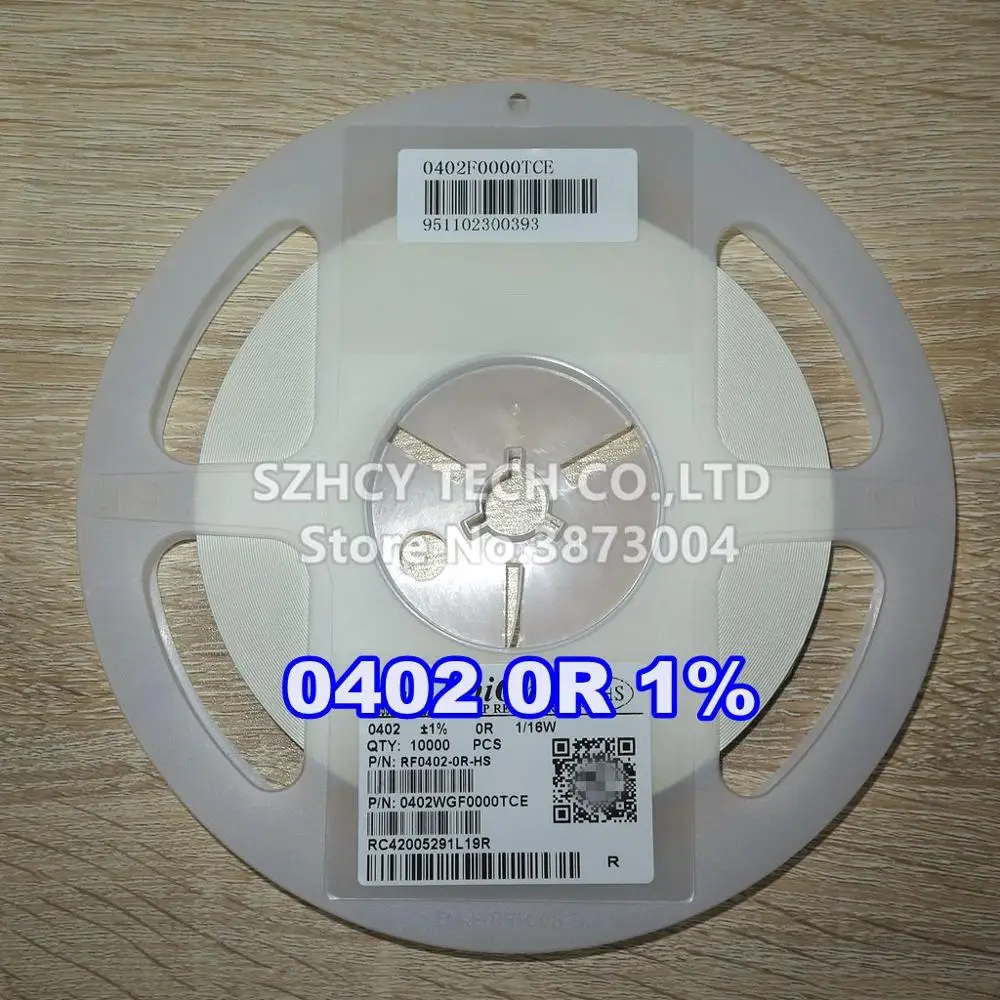 

10000Pcs 0402 0R 1% RF0402-0R-HS New and origianl