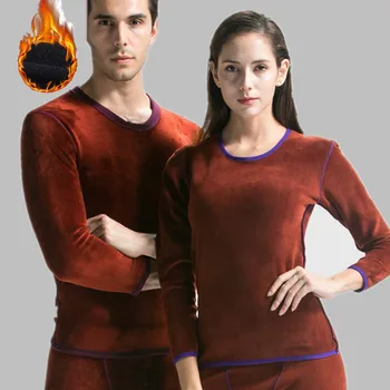 

Plus Velvet Thick Warm Thermal Underwear Set Long Johns For Male Female Warm Thermal Clothing Men Women Winter Suit Wear Pajama