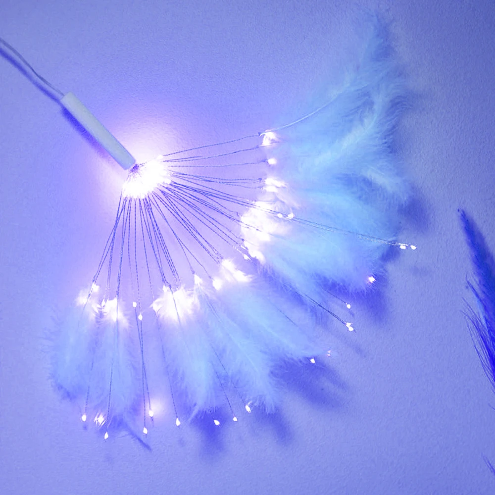 DIYLED перо Гирлянда Свет фейерверк лампа дистанционный аккумулятор разноцветный фонарь Сказочный свет для праздника свадебные украшения для домашнего праздника подарок
