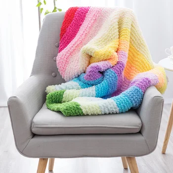

Diy Weave Rainbow Blanket Material Package Wool Rainbow Blanket Colour Warm Sleep Bag New Born Boy Girl Wrap Sleepsacks Fashion
