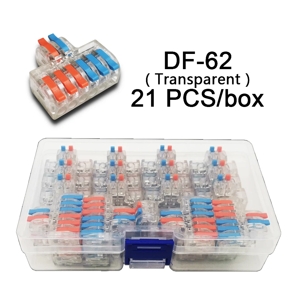 Mini Fast Boxed Wire Connector 2-2M DF-42/62 Compact Conductor Spring Wiring Connector Conductor Push-in Terminal Block