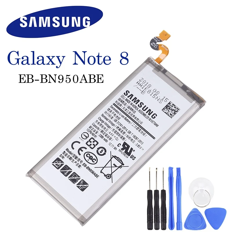 Оригинальный сменный аккумулятор для телефона Samsung GALAXY Note 8 N950 N950F N950U N950N 3300 мАч|Аккумуляторы мобильных
