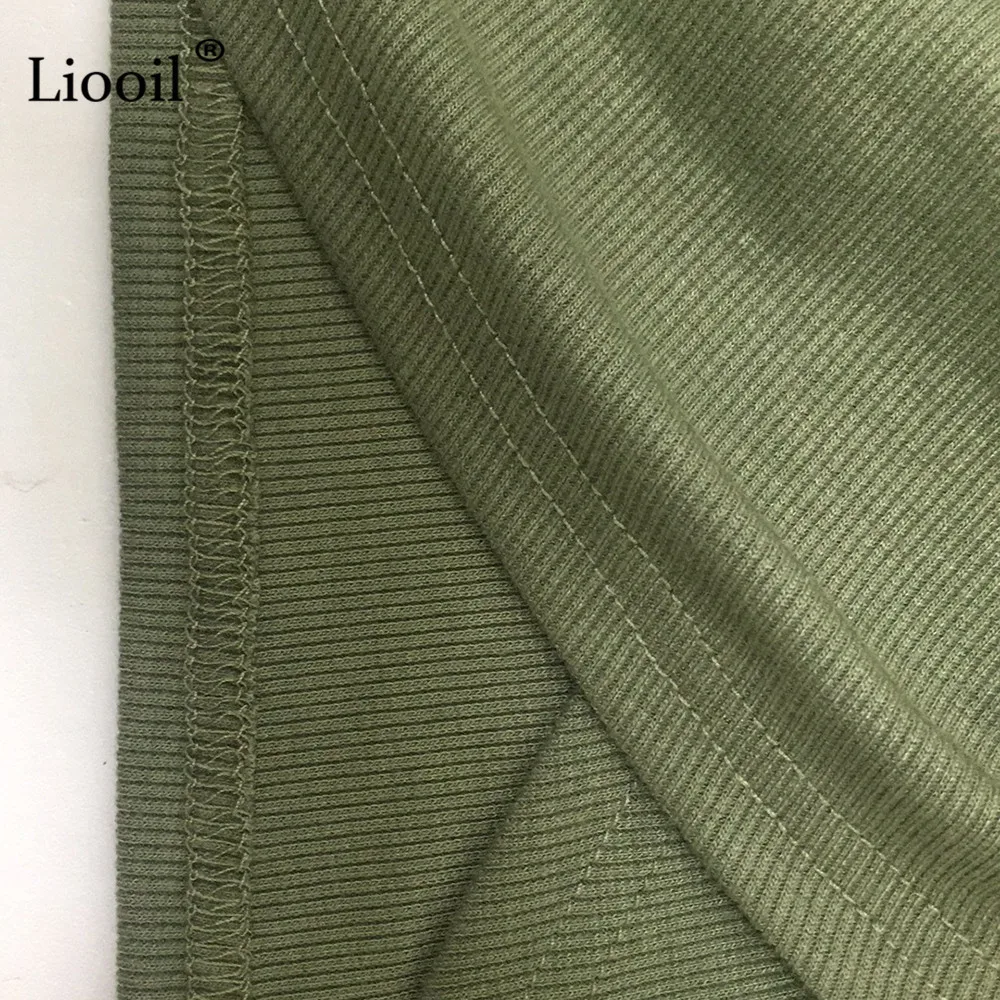 Liooil асимметричное сексуальное облегающее мини-платье с рюшами осень, с расклешенными рукавами и круглым вырезом, эластичные облегающие платья женские вечерние платья для ночного клуба