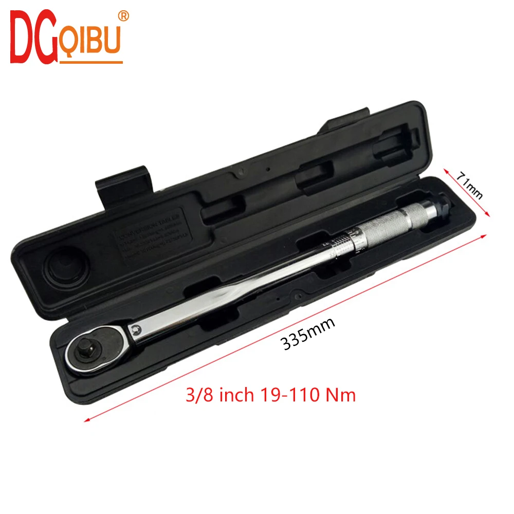 

3/8 inch 19-110 Nm Adjustable Micrometer Torque Wrench Hand Tool Multifunctional Drive Torque Ratchet Wrench Repair Spanner Key