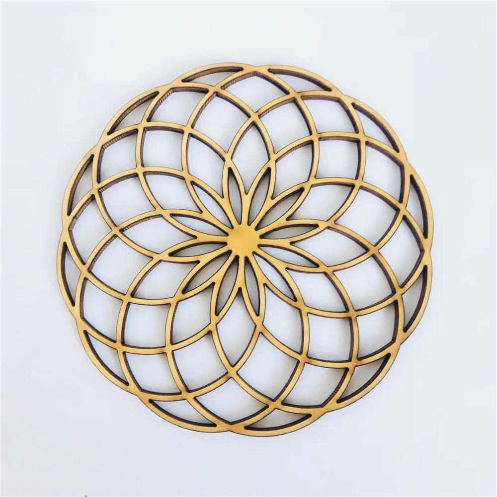 Geometric Wood Cut Party Table Coaster Flower of Life Party Sign Wedding Home Wall Decoration Hanging Unique Gifts Supplies Geometric Wood Cut Party Table Coaster Flower of Life Party Sign Wedding Home Wall Decoration Hanging Unique Gifts Supplies