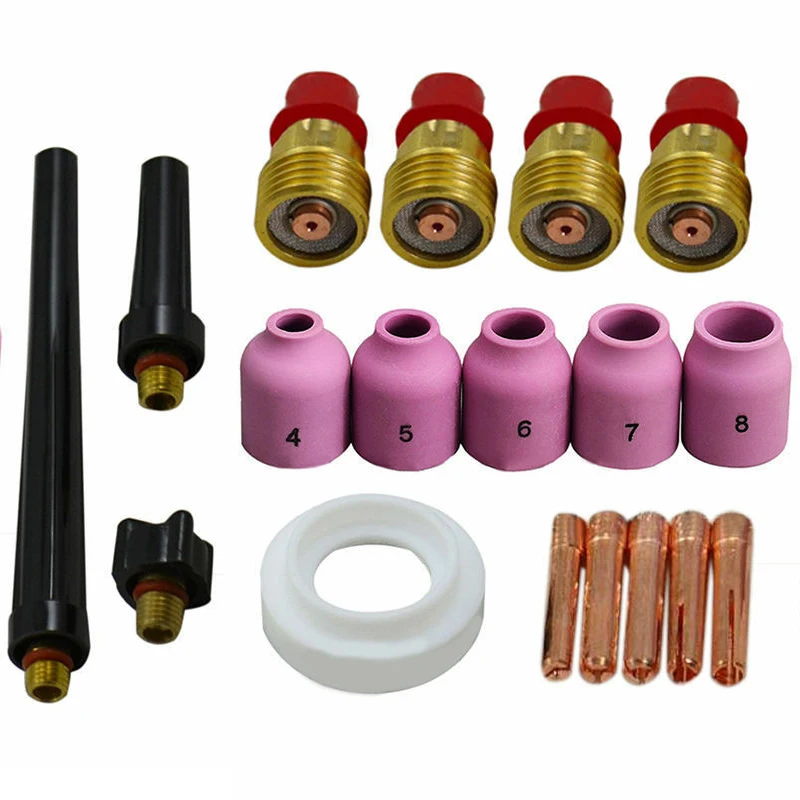 

18pcs TIG Gas Lens Collet Body Alumina Nozzle Kit for Welding Torch SR WP9 20 25