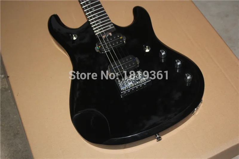 Высокое качество палисандр fingerboard музыкальный человек Джон петраччи подписи JP15 черная электрическая гитара-151-1