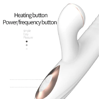 Rabbit vibrator sucking Clitoral Stimulator Tongue Licking G-spot Telescopic Swing Heating Dildos Vibrator Sex Toys For Women 6