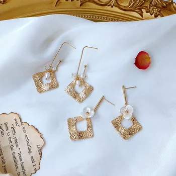 

Handmade Europe and America Elegant Geometry Ear Stud Section Earrings