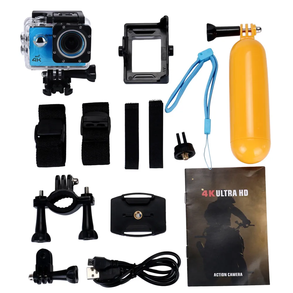 Ультра 4K Full HD 1080P Водонепроницаемая DVR камера WiFi Cam видеокамера DV Action 20 мегапикселей широкоугольный объектив поддерживает sd-карту