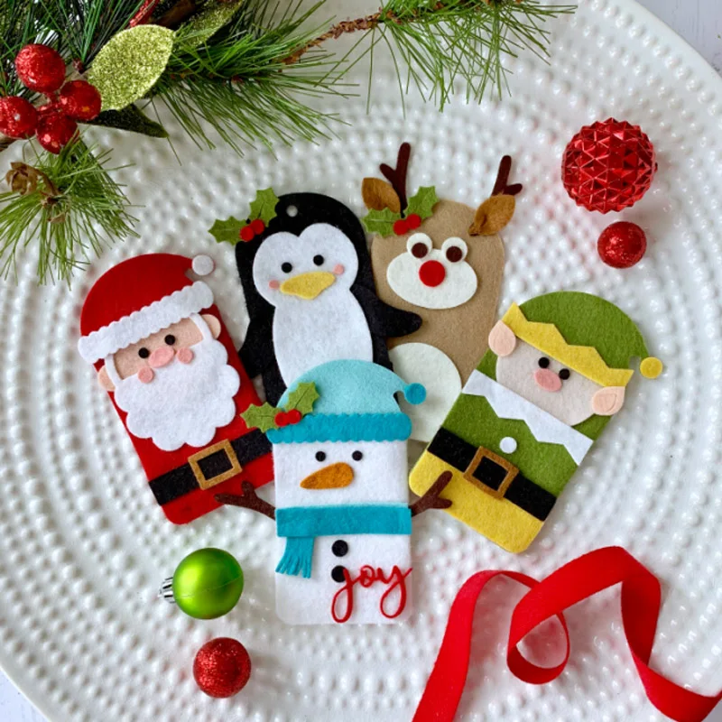 

Happy Winter Little Penguin Cartoon Deer Metal Cutting Dies For DIY Scrapbooking Embossing Paper Cards Crafts Christmas Dies